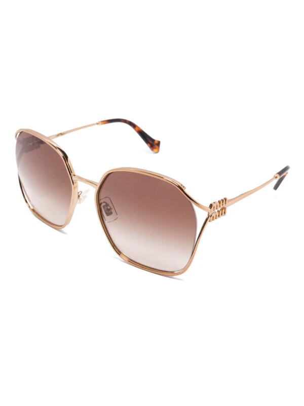 Miu Miu Eyewear Zonnebril met vierkant montuur - Goud