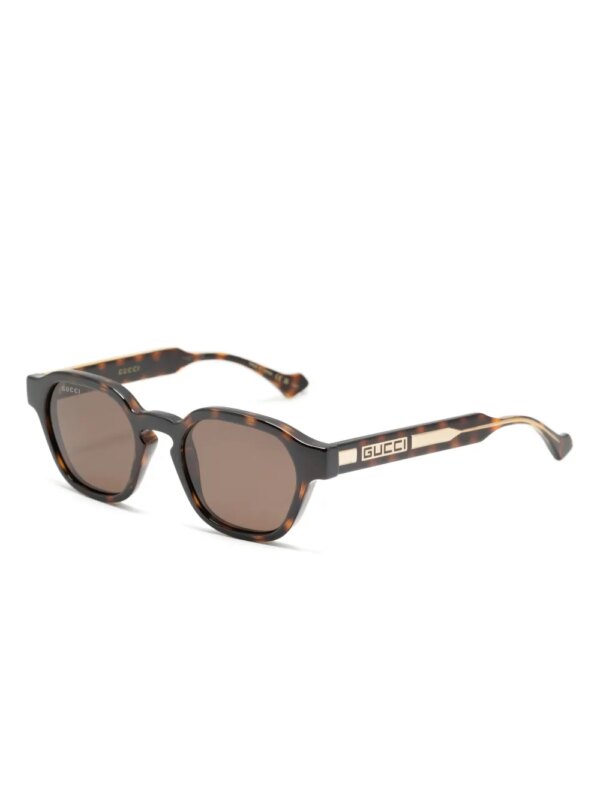 Gucci Eyewear Zonnebril met rond montuur - Bruin