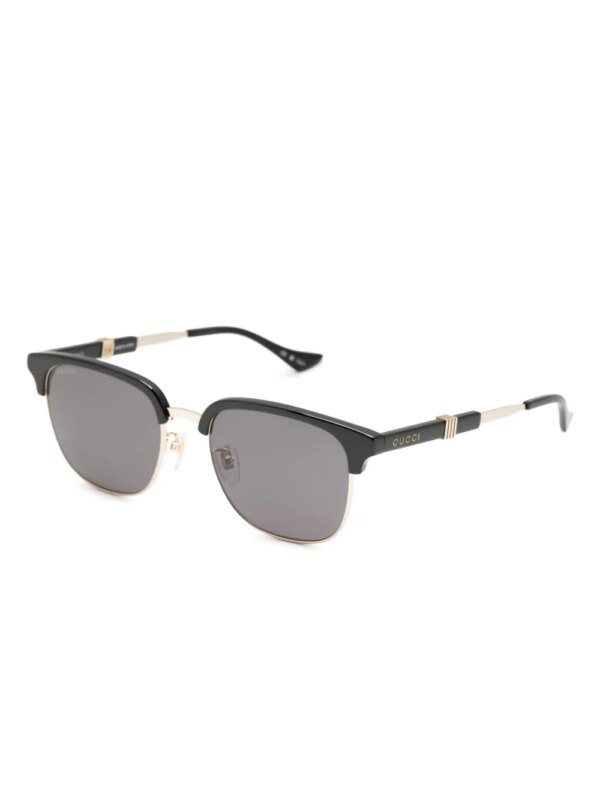 Gucci Eyewear Zonnebril met rond montuur - Goud