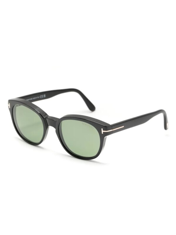 TOM FORD Eyewear Zonnebril met rond montuur - Zwart