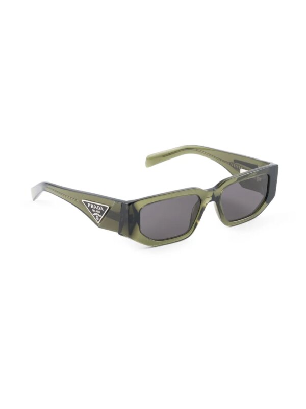 Prada Eyewear Zonnebril met rechthoekig montuur - Groen