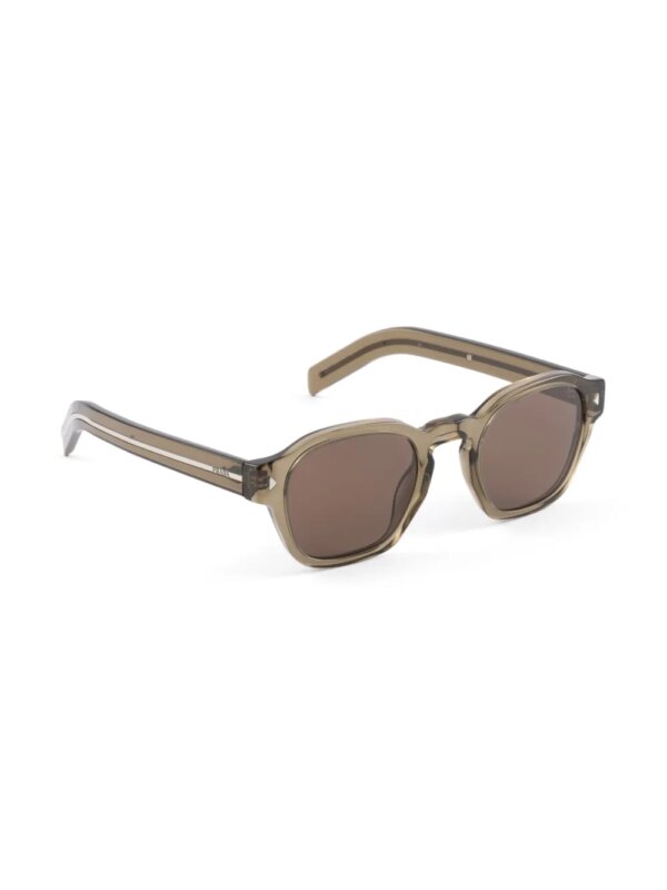 Prada Eyewear Zonnebril met rond montuur - Bruin