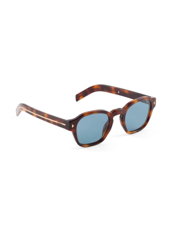 Prada Eyewear Zonnebril met rond montuur - Bruin