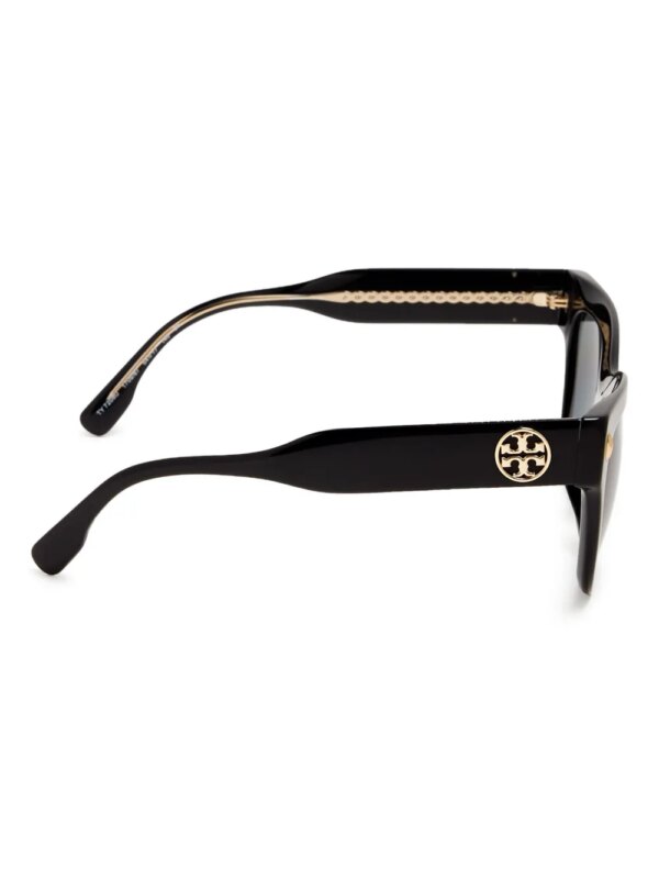 Tory Burch Miller zonnebril met rechthoekig montuur - Zwart