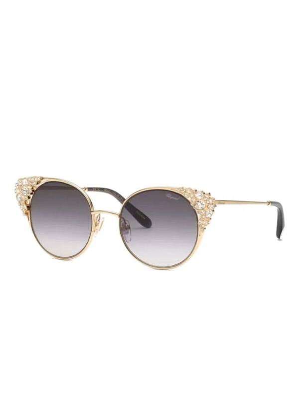Chopard Eyewear Zonnebril verfraaid met kristallen - Goud