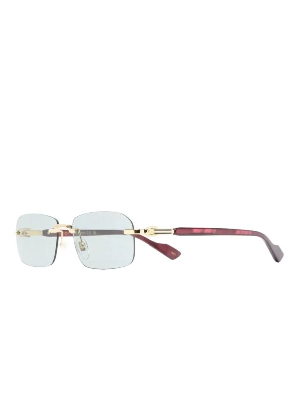 Gucci Eyewear Zonnebril met randloos montuur - Bruin