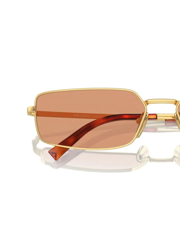 Prada Eyewear Zonnebril met rechthoekig montuur - Goud