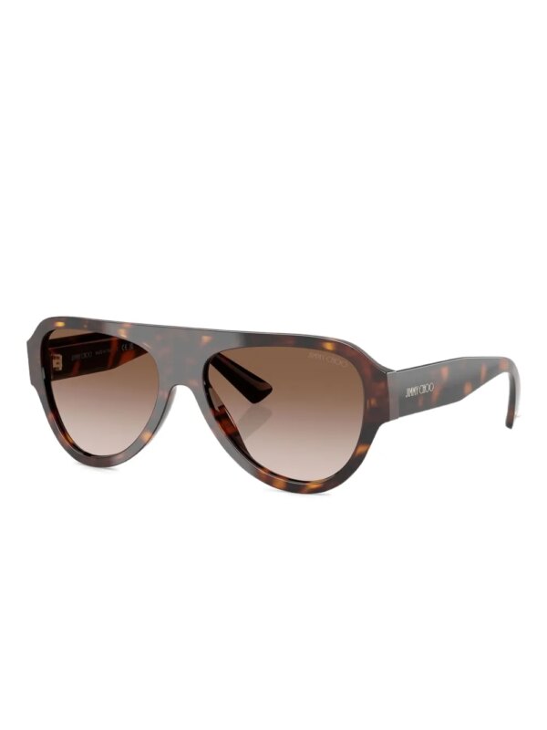 Jimmy Choo Eyewear Zonnebril met piloten montuur - Bruin