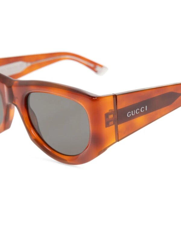 Gucci Eyewear Zonnebril met ovalen montuur - Bruin