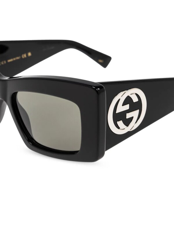 Gucci Eyewear Zonnebril met logoplakkaat - Zwart