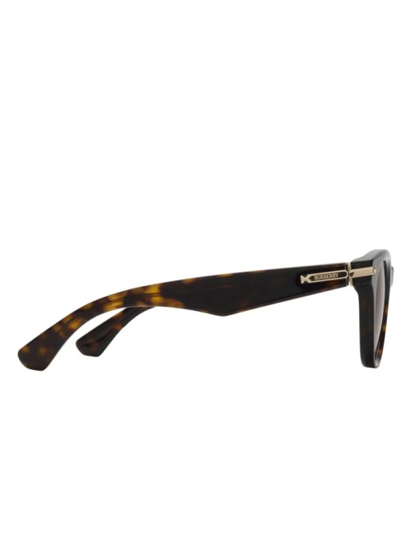 Burberry Eyewear Logo Bar zonnebril met rond montuur - Bruin