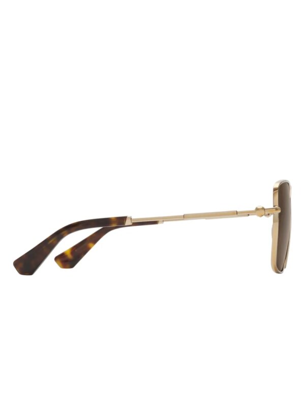 Burberry Eyewear Zonnebril met vierkant montuur en logo - Goud