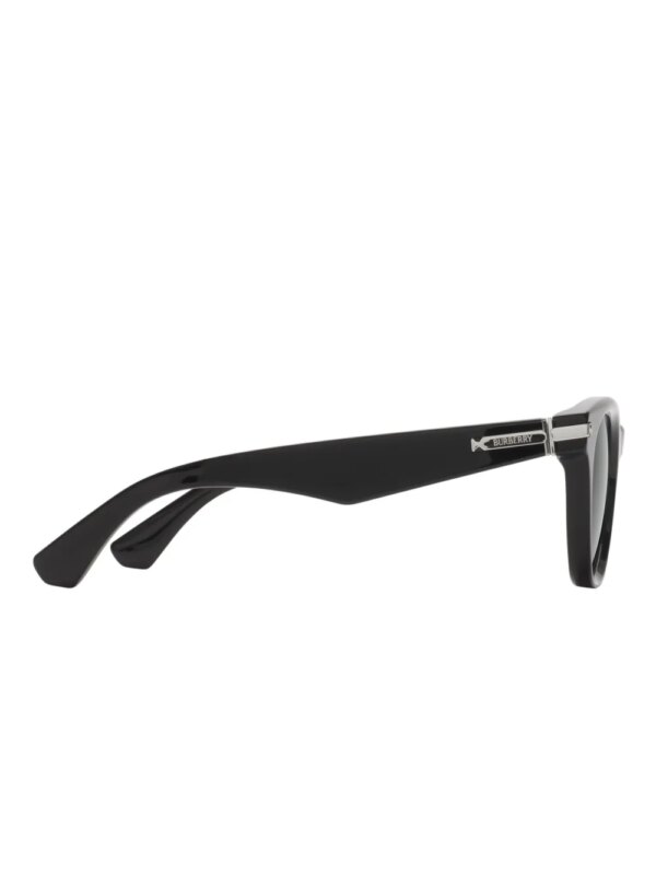 Burberry Eyewear Logo Bar zonnebril met rond montuur - Zwart