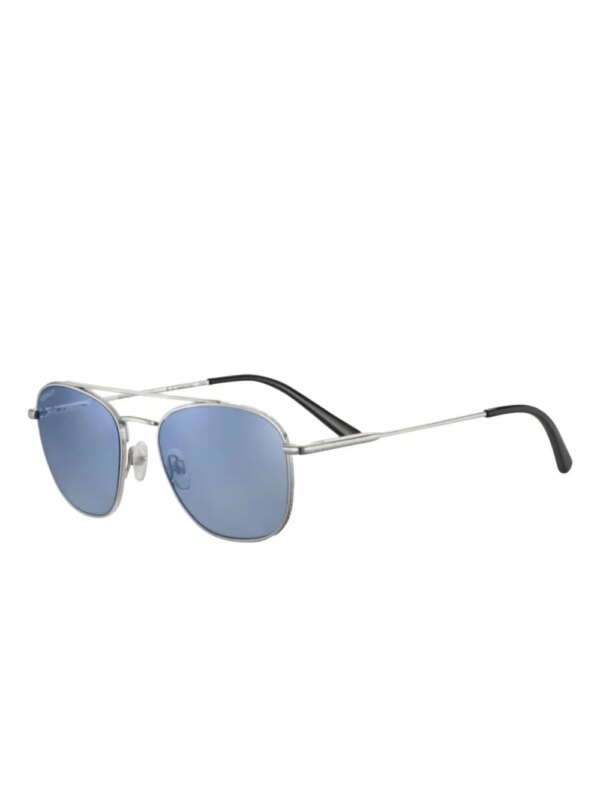 Serengeti Eyewear Carroll metalen zonnebril met dubbele neusbrug - Zilver