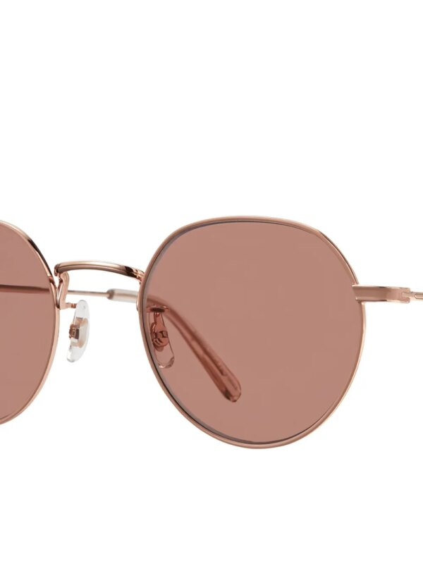 Garrett Leight Zonnebril met rond montuur - Roze