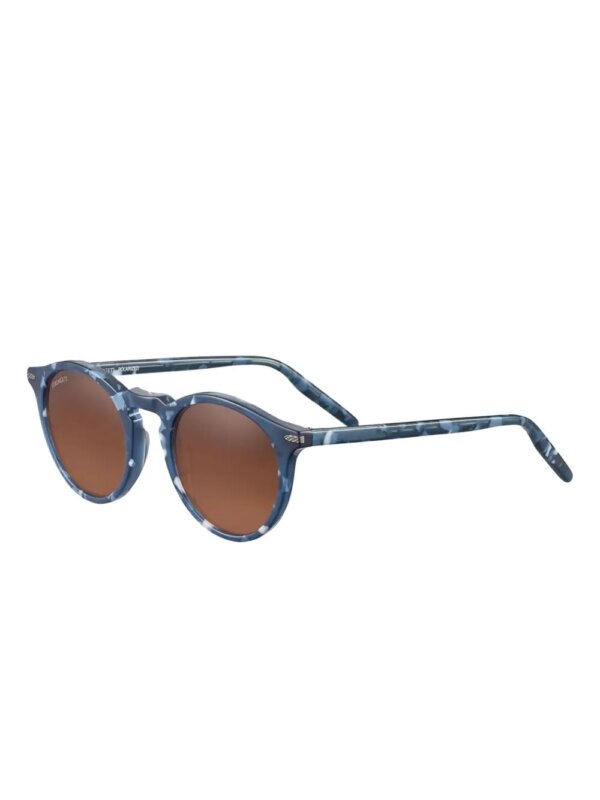 Serengeti Eyewear Raffaele zonnebril met rond montuur en marmer-effect - Blauw