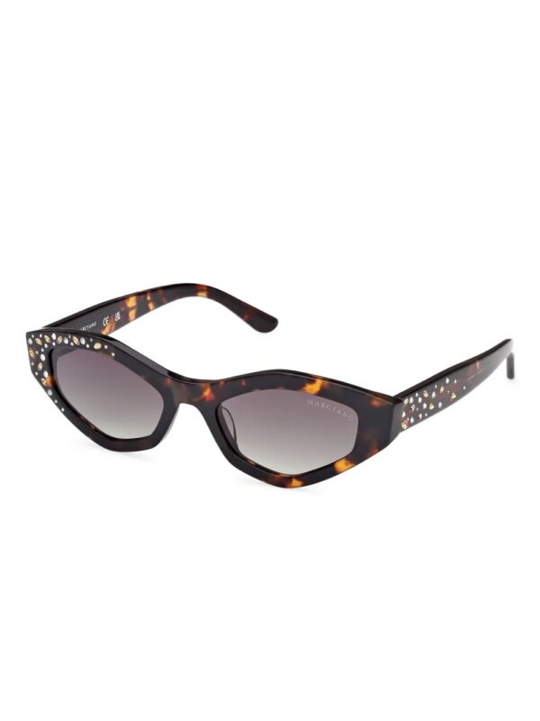 GUESS EYEWEAR Zonnebril met cat-eye montuur - Bruin