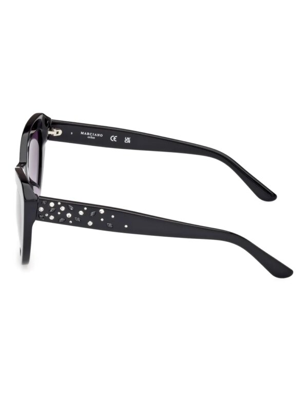 GUESS EYEWEAR Zonnebril met geometrisch montuur - Zwart