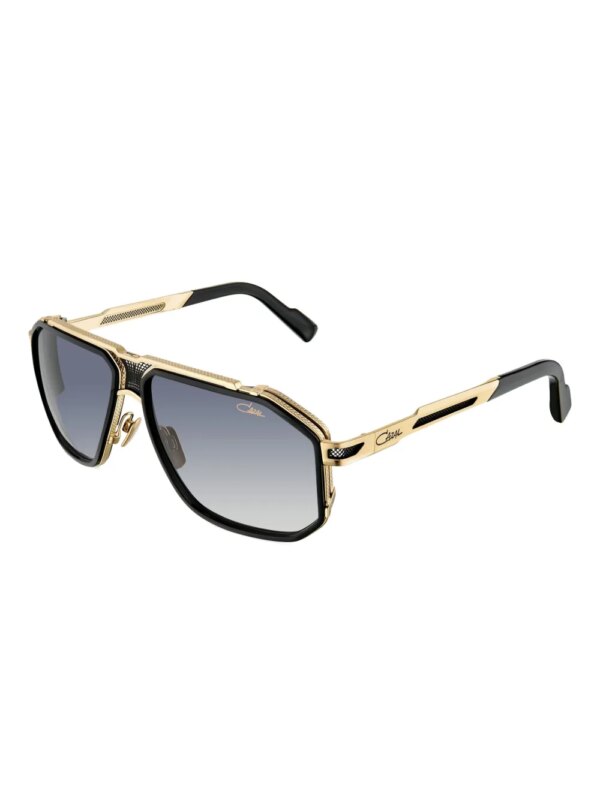 Cazal Zonnebril met geometrisch montuur en gouden detail