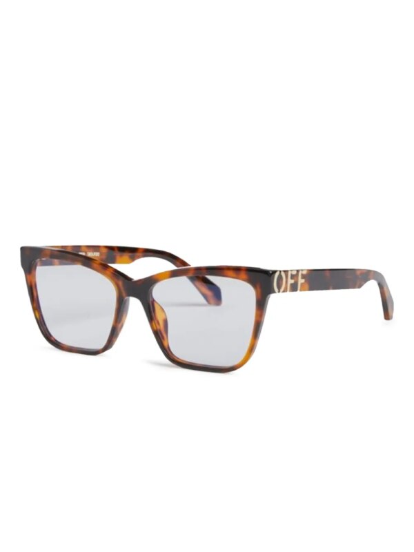Off-White Eyewear Zonnebril met vierkant montuur - Bruin