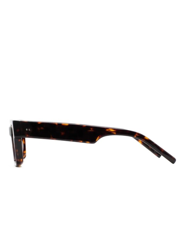 Kaleos Pohl zonnebril met schildpadschild-effect en vierkant montuur - Bruin