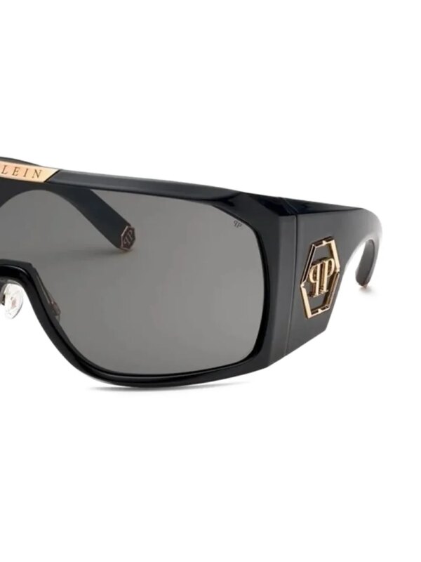 Philipp Plein Eyewear Zonnebril met schild montuur - Zwart