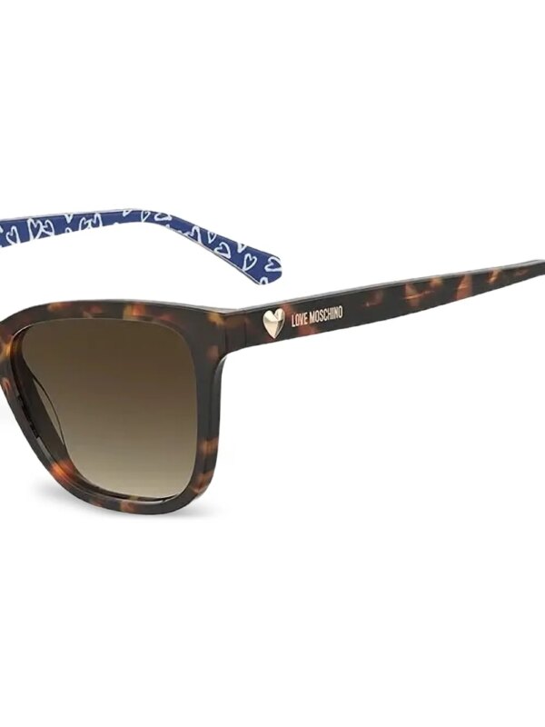 Love Moschino Zonnebril met vierkant montuur - Bruin