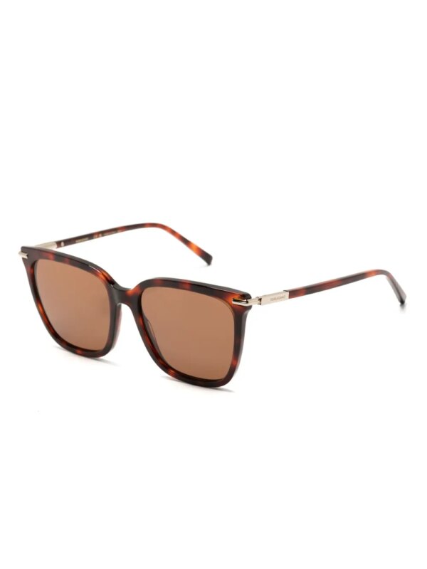 Ferragamo Eyewear Zonnebril met vierkant montuur - Bruin