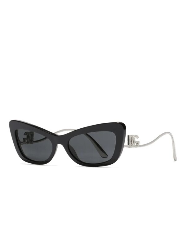 Dolce & Gabbana Eyewear Zonnebril met kristallen - Zwart