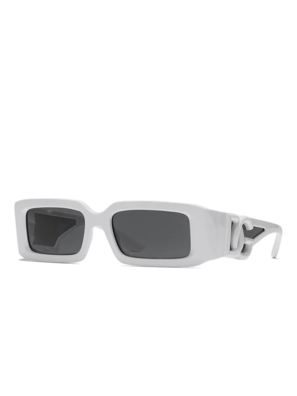 Dolce & Gabbana Eyewear Zonnebril met vierkant montuur en DG-logo - Wit