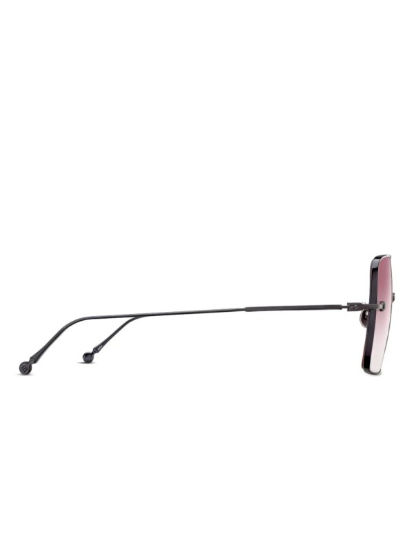 Retrosuperfuture Zonnebril met vierkant montuur - Zwart