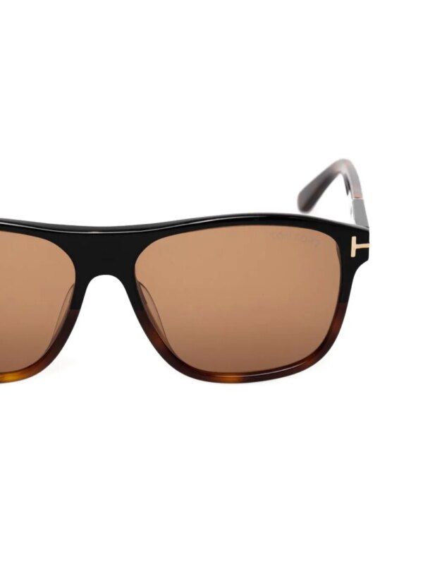 TOM FORD Eyewear Zonnebril met vierkant montuur - Bruin