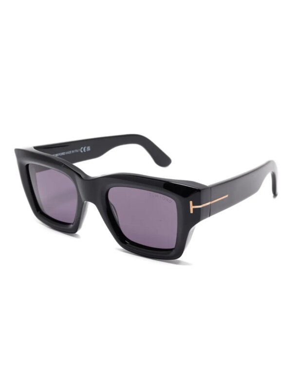 TOM FORD Eyewear Ilias zonnebril met rechthoekig montuur - Zwart