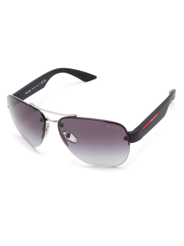 Prada Eyewear Zonnebril met piloten montuur - Zilver