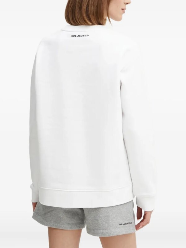 Karl Lagerfeld Sweater met zonnebrilprint - Wit