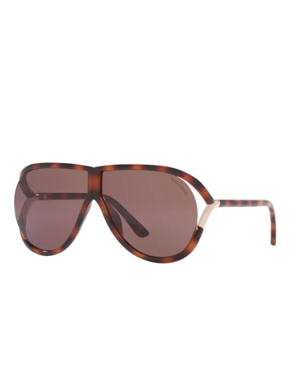 TOM FORD Eyewear TR001938 zonnebril met piloten montuur - Groen