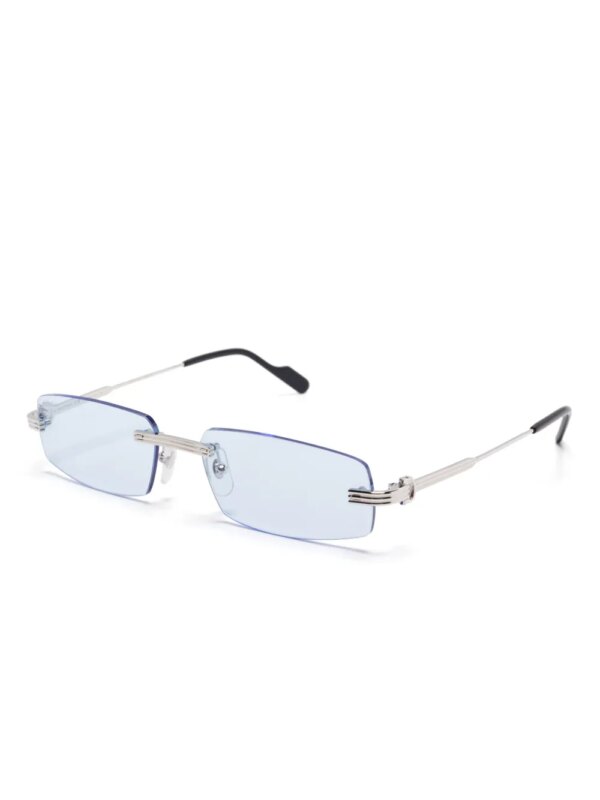 Cartier Eyewear Zonnebril met randloos montuur - Zilver