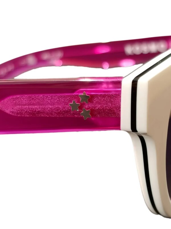 Kador Kosmo Star zonnebril met rond montuur - Wit