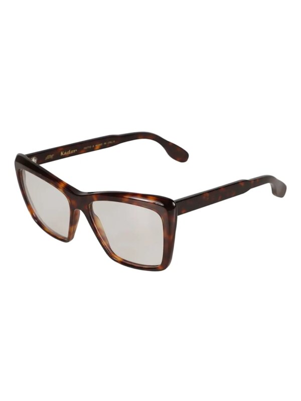 Kador Zonnebril met schildpadschild-design en vierkant montuur - Bruin