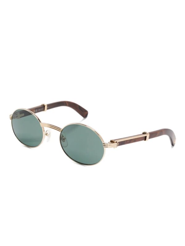 Cartier Eyewear Zonnebril met houten detail - Goud