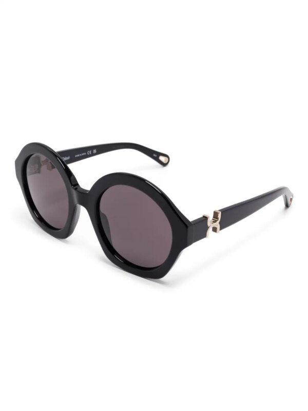 Chloé Eyewear Zonnebril met oversized montuur - Zwart