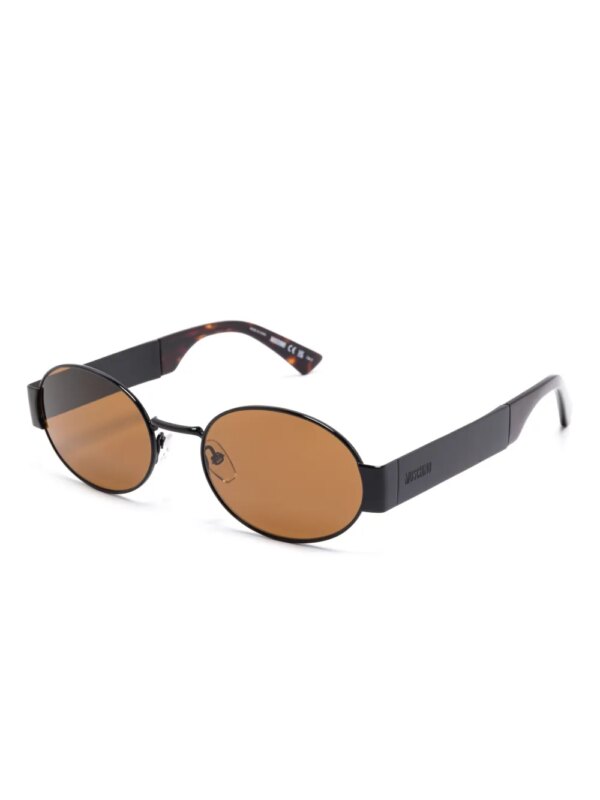 Moschino Eyewear Zonnebril met ovalen montuur - Zwart