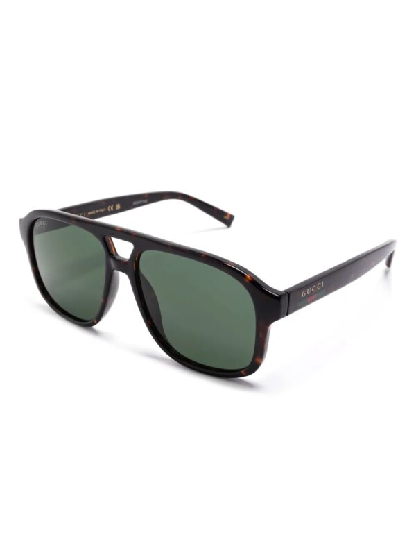 Gucci Eyewear Zonnebril met piloten montuur - Bruin