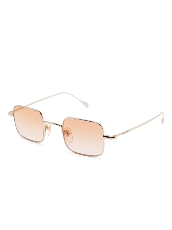 Gucci Eyewear Zonnebril met vierkant montuur - Goud