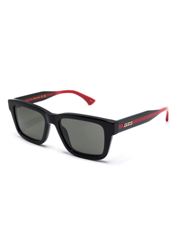 Gucci Eyewear Zonnebril met vierkant montuur - Groen