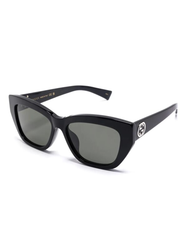 Gucci Eyewear Zonnebril met vierkant montuur - Zwart