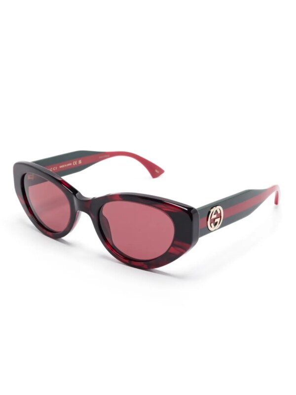 Gucci Eyewear Zonnebril met cat-eye montuur - Rood