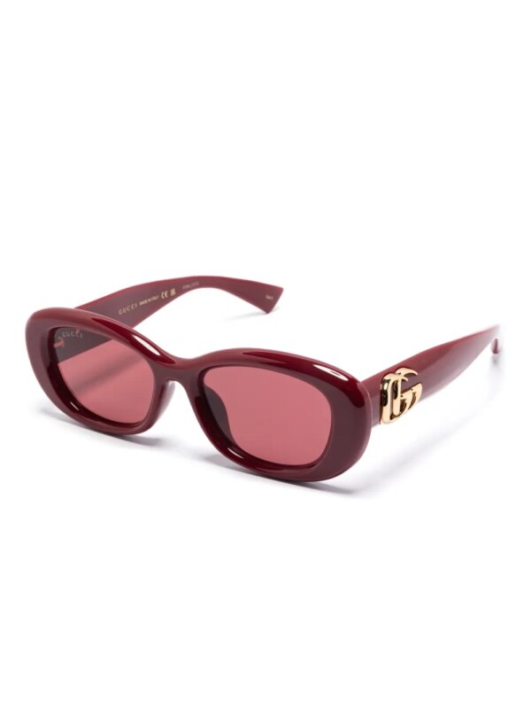 Gucci Eyewear Zonnebril met ovalen montuur - Rood