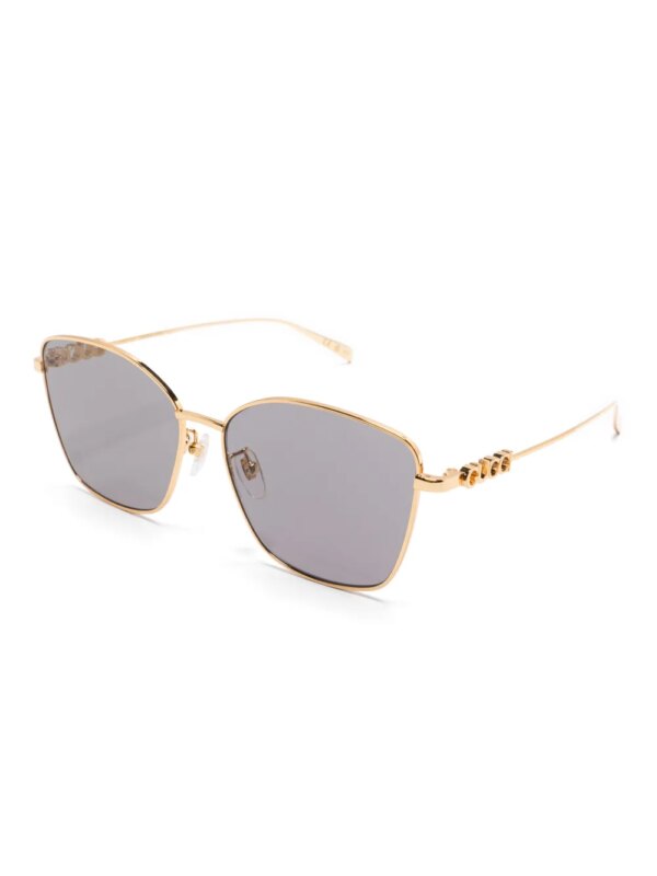 Gucci Eyewear Zonnebril met vlinder montuur - Goud