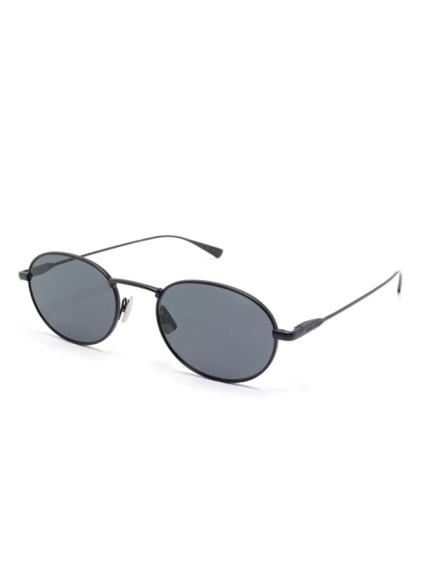 Saint Laurent Eyewear Zonnebril met ovalen montuur - Zwart